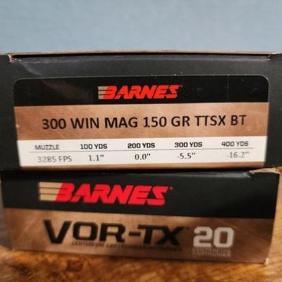 Brand New BARNES VOR-TX 300 WIN MAG 150 GR TTSX BT Firearm Ammunition