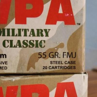 Brand New SEALED WPA Military Classic .223 Rem Steel Case 55 Grain FMJ