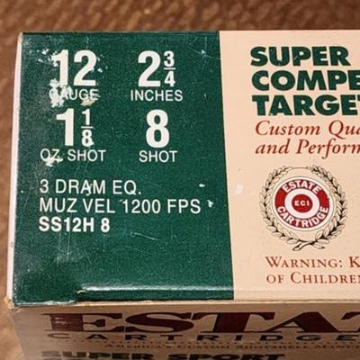 (6) Boxes Of ESTATE 12 Gauge 2 3/4" SHOTGUN SHELLS
