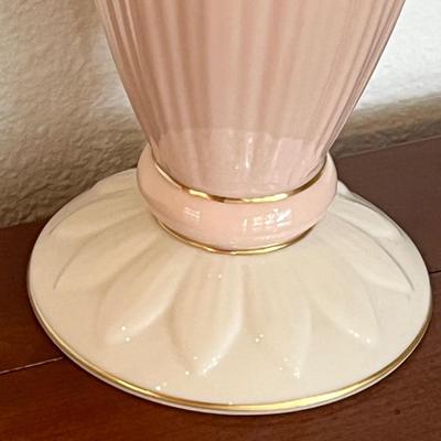 LENOX ~ Flower Blossom ~ 9” Pink Porcelain Vase