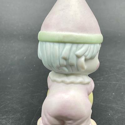 Precious Moments Clown with yellow ball Enesco bisque china figurine