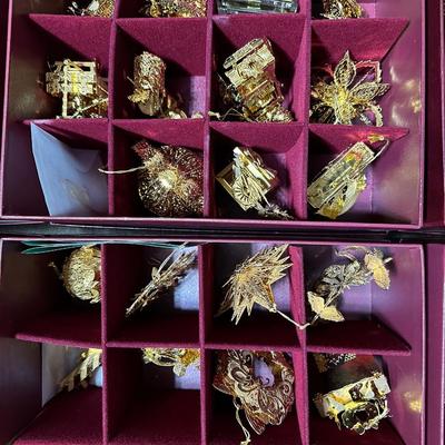 DanBerry Mint Gold Christmas ornament collection 7 boxes