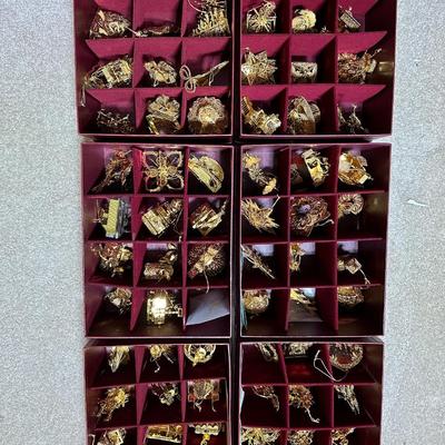 DanBerry Mint Gold Christmas ornament collection 7 boxes