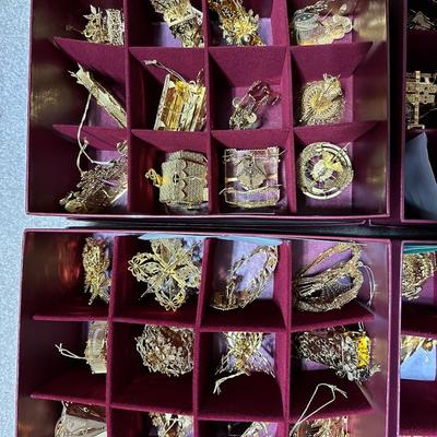 DanBerry Mint Gold Christmas ornament collection 7 boxes