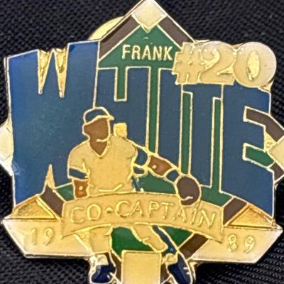 Vintage 1989 Kansas City Royals Frank White Co-Captain Pin Lapel Hat Pin