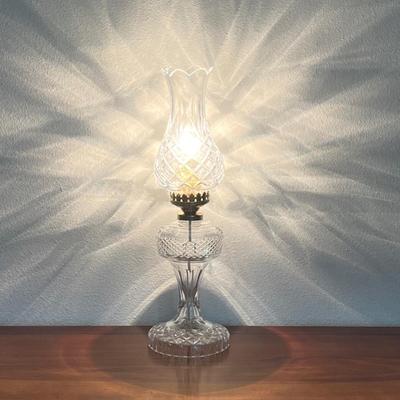 WATERFORD ~ Inishturk ~ 22” Crystal Electric Hurricane Lamp