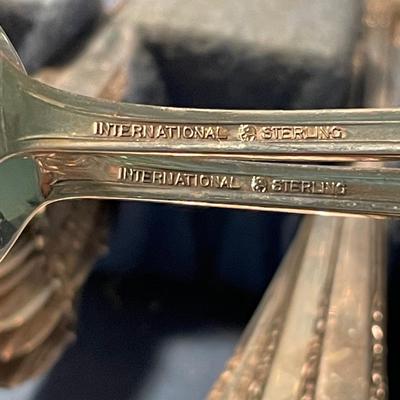 International Sterling Flatware Set Service for 8