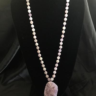 Amethyst type stone with pendant