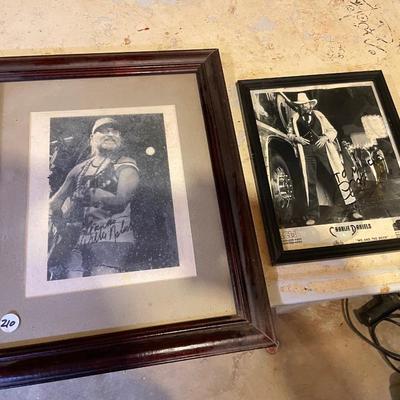 Signed Willie Nelson & Charlie Daniels Photos