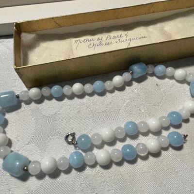 Mother of Pearl & Chinese Turquoise Necklace
