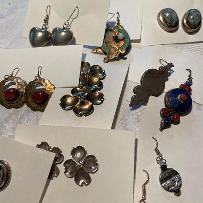 Earring Lot Some Sterling