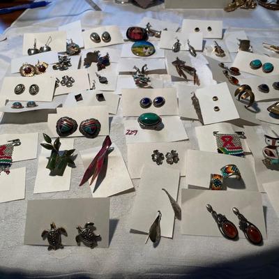 Earring Lot Some Sterling
