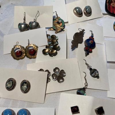 Earring Lot Some Sterling