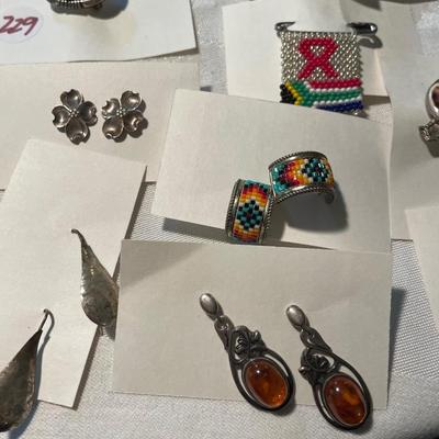 Earring Lot Some Sterling