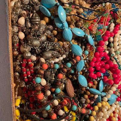 Beads Necklaces Coral, Turquoise, Costume