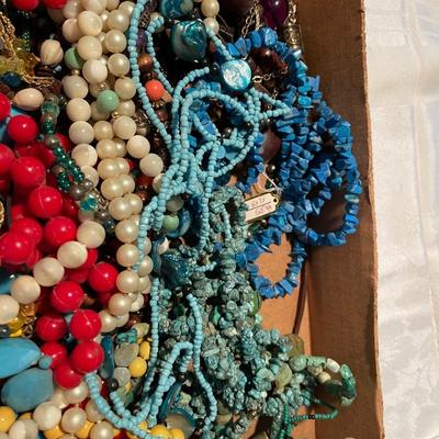 Beads Necklaces Coral, Turquoise, Costume