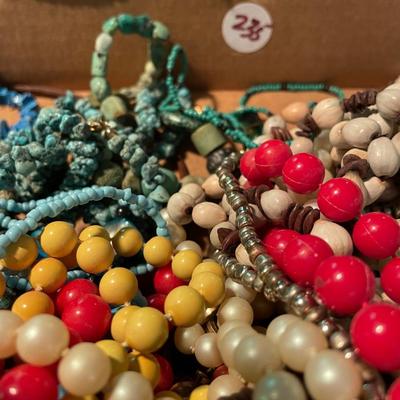Beads Necklaces Coral, Turquoise, Costume