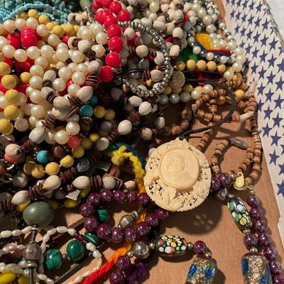 Beads Necklaces Coral, Turquoise, Costume