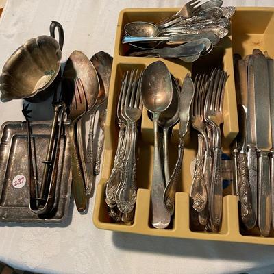 Silver Plated Flatware & Dishes