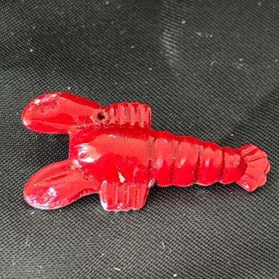 Red lobster vintage pin marked by Hong Kong