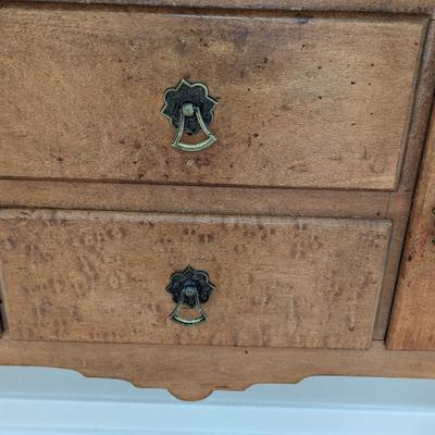 Antique Maple Server / Hunter table Birdseye Maple doors and drawer fronts.