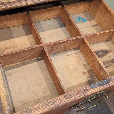 Antique oak night stand with original hardware