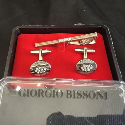 Giorgio bissoni cufflinks and tie clip