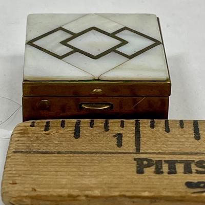 Vintage Brass Pill Box or Snuff Box