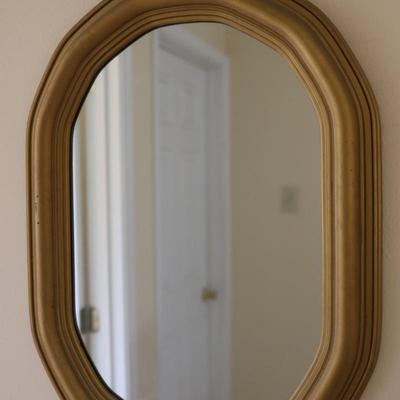 Gold Oval Mirror
