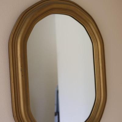 Gold Oval Mirror
