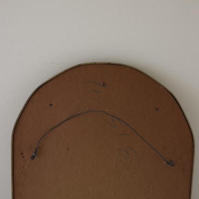 Gold Oval Mirror