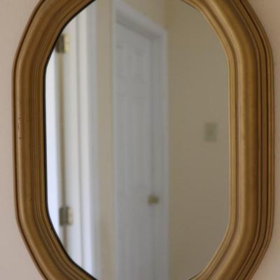 Gold Oval Mirror