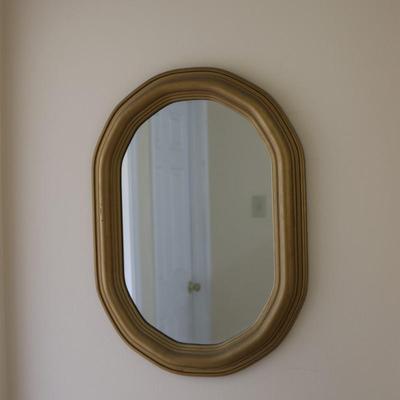 Gold Oval Mirror