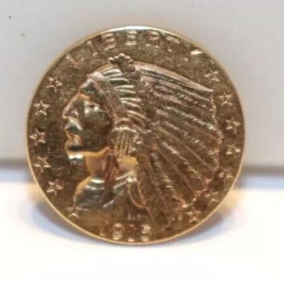 1915 US 2 1/2 Indian Gold Piece AU