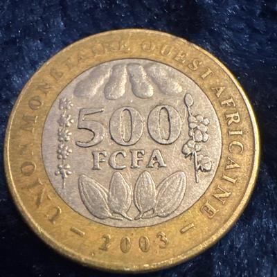 2003 Western African States 500 Francs CFA Coin