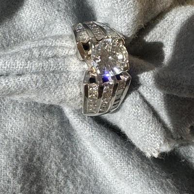 24kt White Gold 5 carat ring