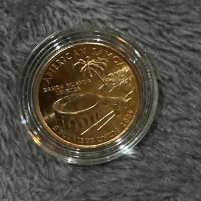 2009 Somoa Territories Gold U S quarter coin