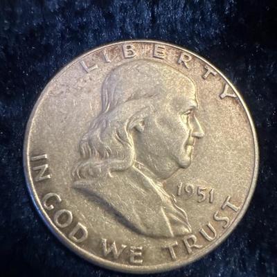 1961 .50c Benjamin Franklin U S silver