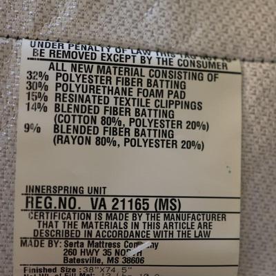 Wood Twin Bed Frame with Serta Mattress and Box Spring