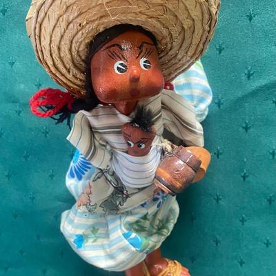 Vintage Mexican Folk Art Marionette Puppet