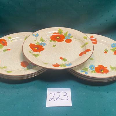 7 Vintage Mikasa Poppy Parade Plates