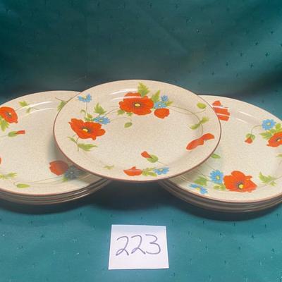 7 Vintage Mikasa Poppy Parade Plates