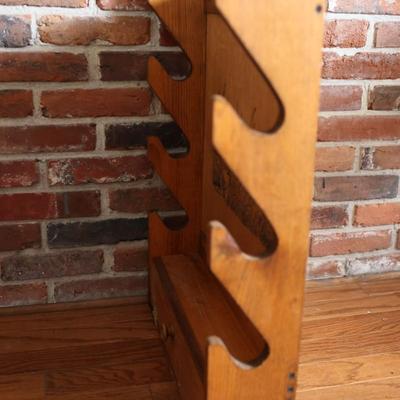 EVANS SPORTS - Solid Wood Four Gun Wall Rifle Rack