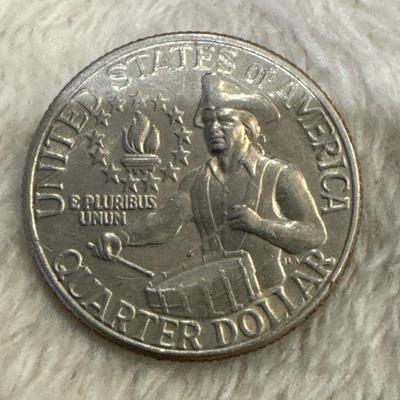 1776-1976 D US Bicentennial Quarter, Rare filled Mint Mark Regular