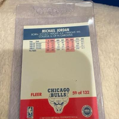 1987-88 Fleer #59 Michael Jordan Second Year Base Card Chicago Bulls