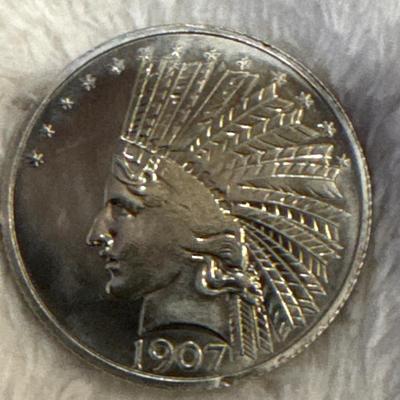 1907 Indian Head Silver Half Dollar