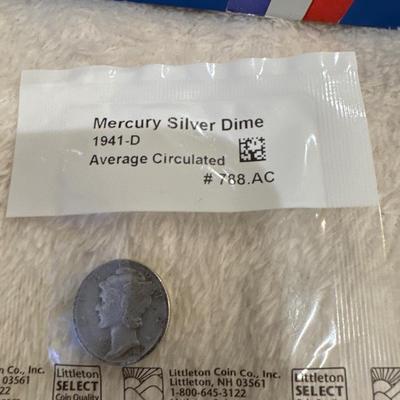 1941 D Mercury Dime Silver