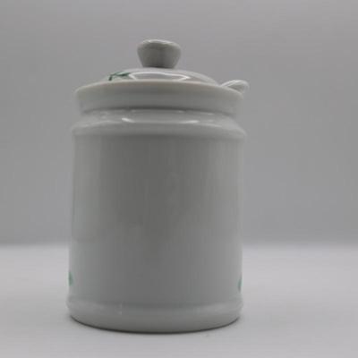 Vintage Jelly Jar with Spoon and Lid