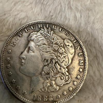 1888 Morgan S Dollar U S coin silver 1$