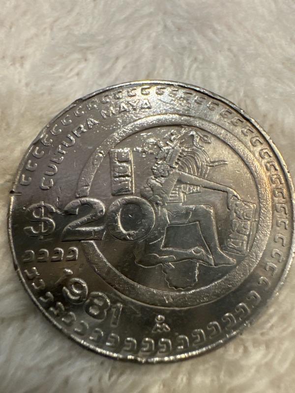 1981 Mexico 20 Cultura Maya $20 Pesos Estados Unidos Mexicanos Loose ...
